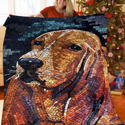 Basset Hound Jfj Quilt Fw and Home Decor