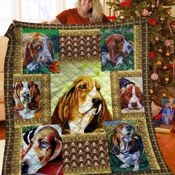 Basset Hound Jfj Quilt Xc and Home Decor