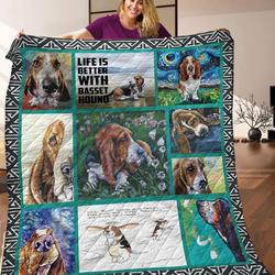 Basset Hound Quilt Blanket C9B050318NA and Home Decor