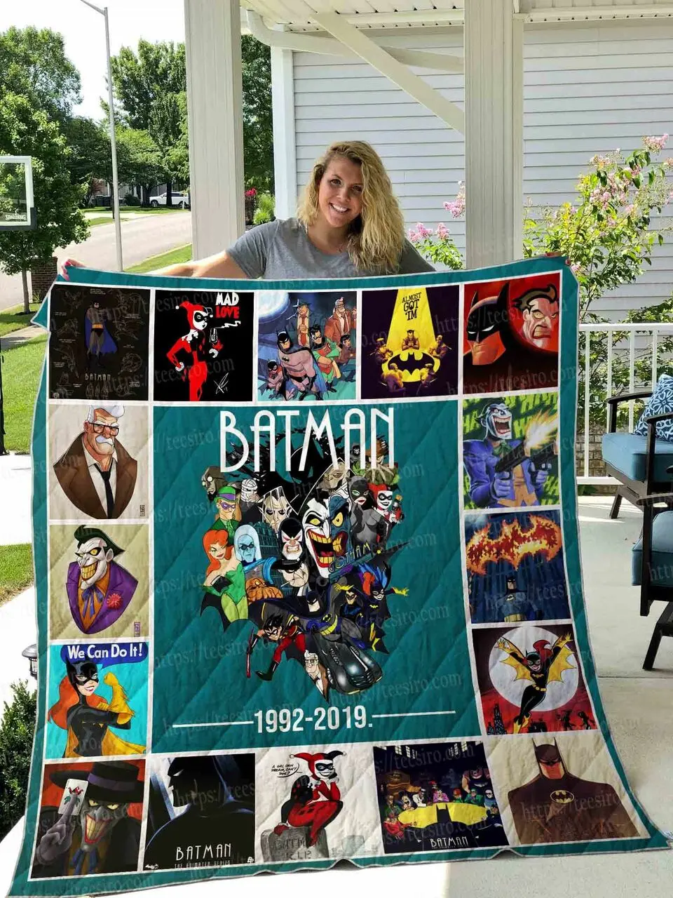 Batman The Animated Series Quilt Blanket 01 and Home Decor