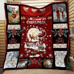 Bc All I Want For Christmas Is Alpacas Quilt Blanket and Home Decor
