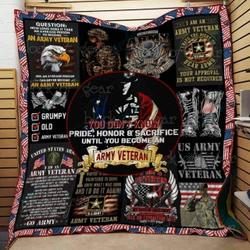 Bc Army Veteran Quilt Blanket and Home Decor