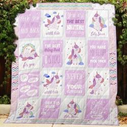 Bc  Baby Unicorn Quilt Blanket and Home Decor