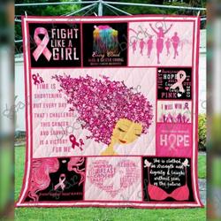 Bc Breast Cancer Warrior Quilt Blanket Kc15072 and Home Decor