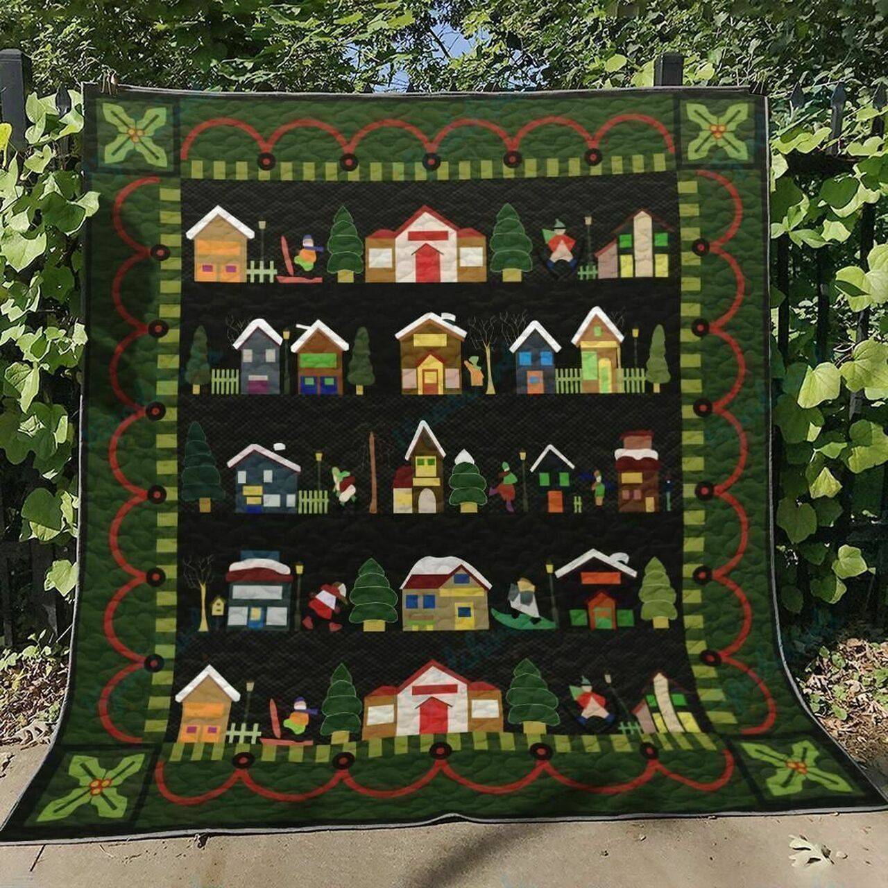 Bc Christmas Ver3 Quilt Blanket and Home Decor