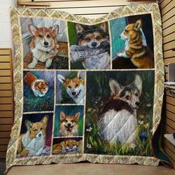 Bc Corgi Dog Quilt Blanket 2 and Home Decor