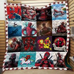 Bc Deadpool Collage Quilt Blanket and Home Decor