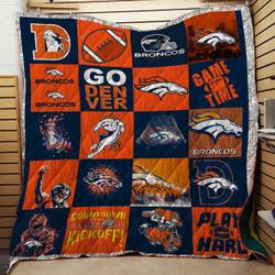 Bc  Denver Broncos Quilt Blanket Ver 03      and Home Decor