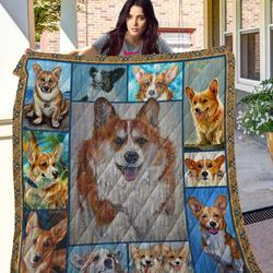 Bc Dog Corgi Quilt Blanket and Home Decor