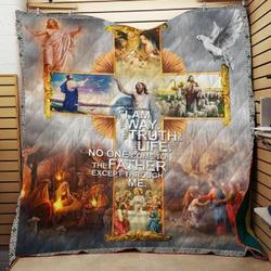 Bc  Jesus  The Truth  The Way & The Life Quilt Blanket and Home Decor