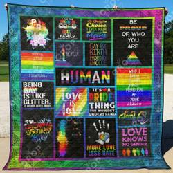 Bc Lgbt 3 Quilt Blanket and Home Decor