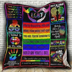 Bc Lgbt Pride Quilt Blanket and Home Decor