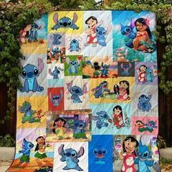 Bc Lilo And Stitch Quilt Blanket 01 and Home Decor