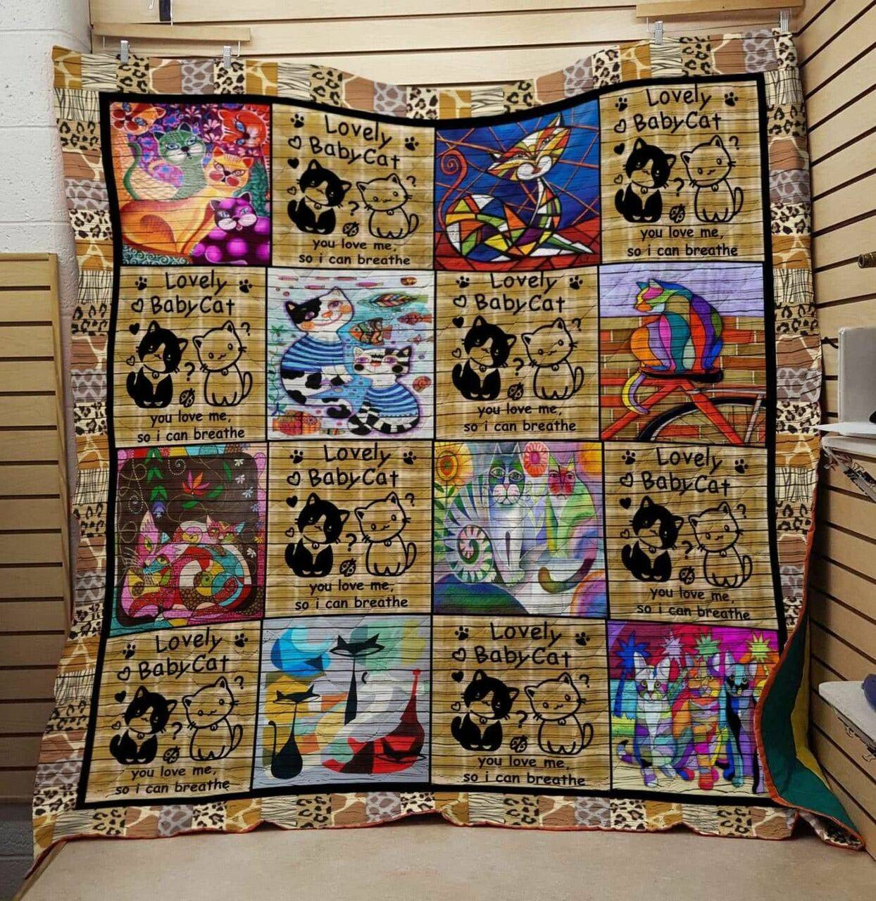 Bc Lovely Baby Cat Quilt Blanket and Home Decor