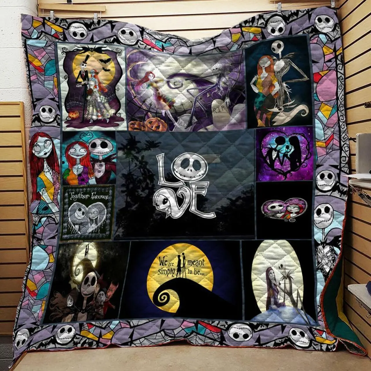 Bc Nightmare Before Christmas Love Quilt Blanket 01 and Home Decor