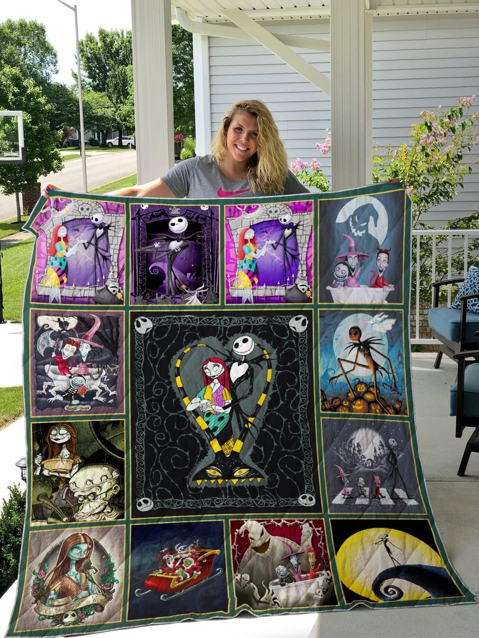 Bc Nightmare Before Christmas Love Quilt Blanket 12 and Home Decor