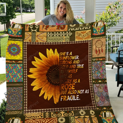 Bc  SheS A Sunflower Quilt Blanket and Home Decor