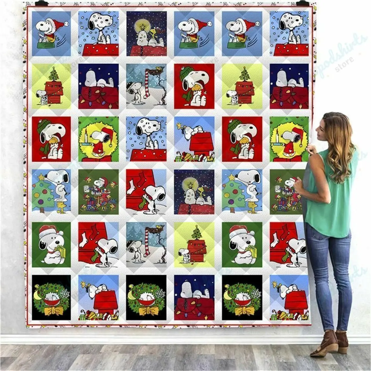 Bc Snoopy Christmas Snoopy Lover Quilt Blanket 02 and Home Decor