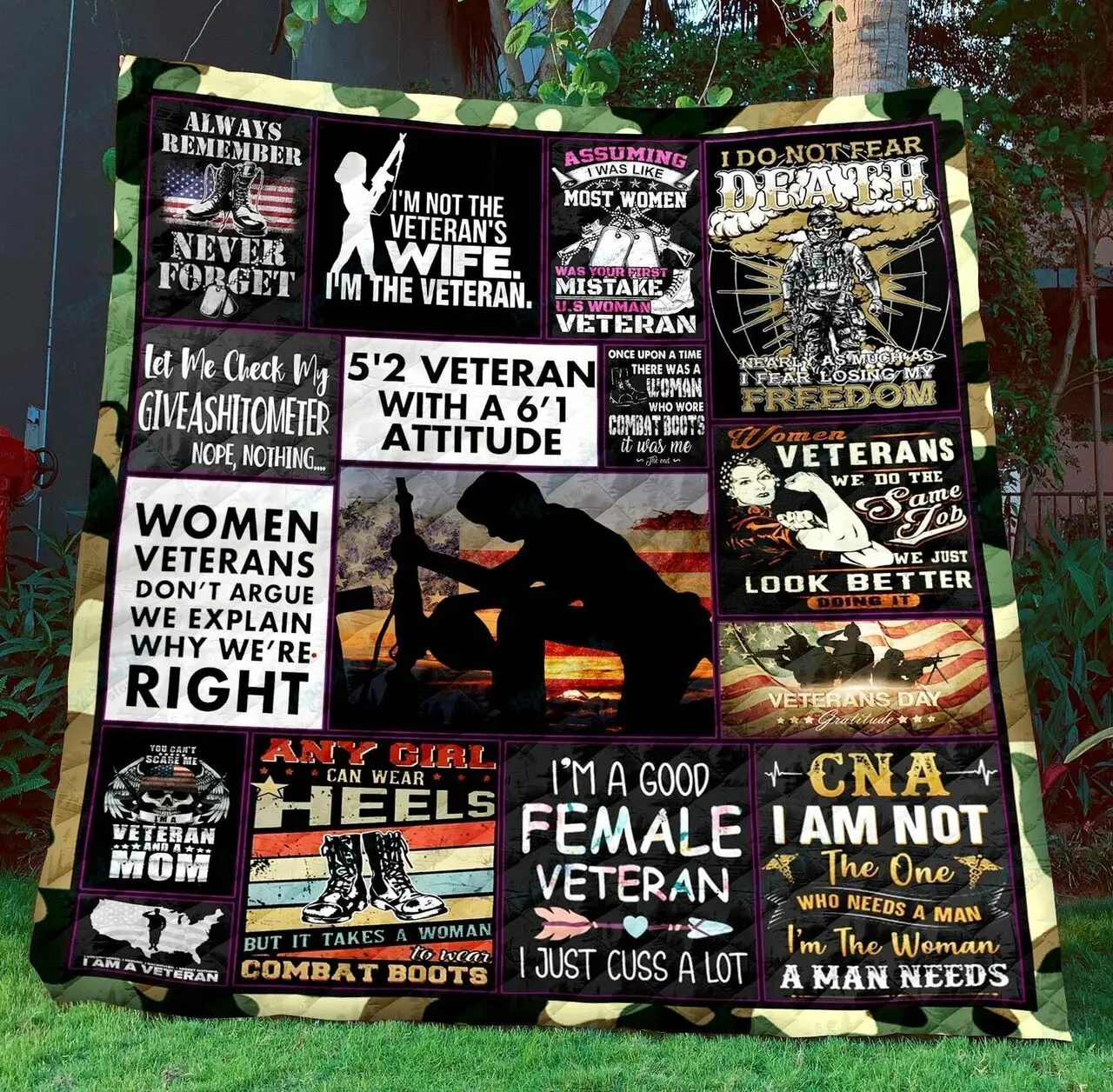 Bc Women Veterans Quilt Blanket and Home Decor