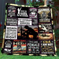 Bc Women Veterans Quilt Blanket and Home Decor