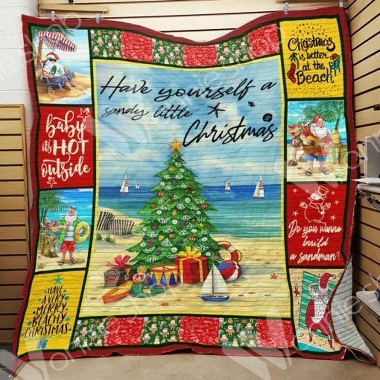 Beach Christmas Hur Quilt gb and Home Decor