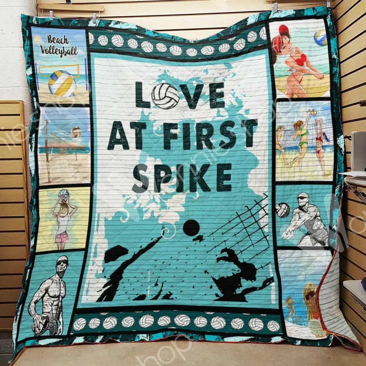 Beach Volleyball2 M310702 Beach Volleyball Quilt Blanket Quilt and Home Decor