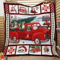 Beagle Dog Christmas Jfj Quilt Ja and Home Decor