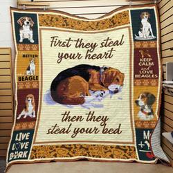 Beagle Dog Jfj Quilt Rw and Home Decor