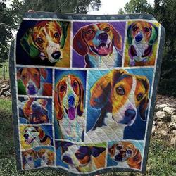 Beagle Dog Quilt V1 Design By Exrain and Home Decor