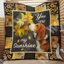 Beagle Dog Sunflower Cl14100015Mdq Quilt Blanket and Home Decor