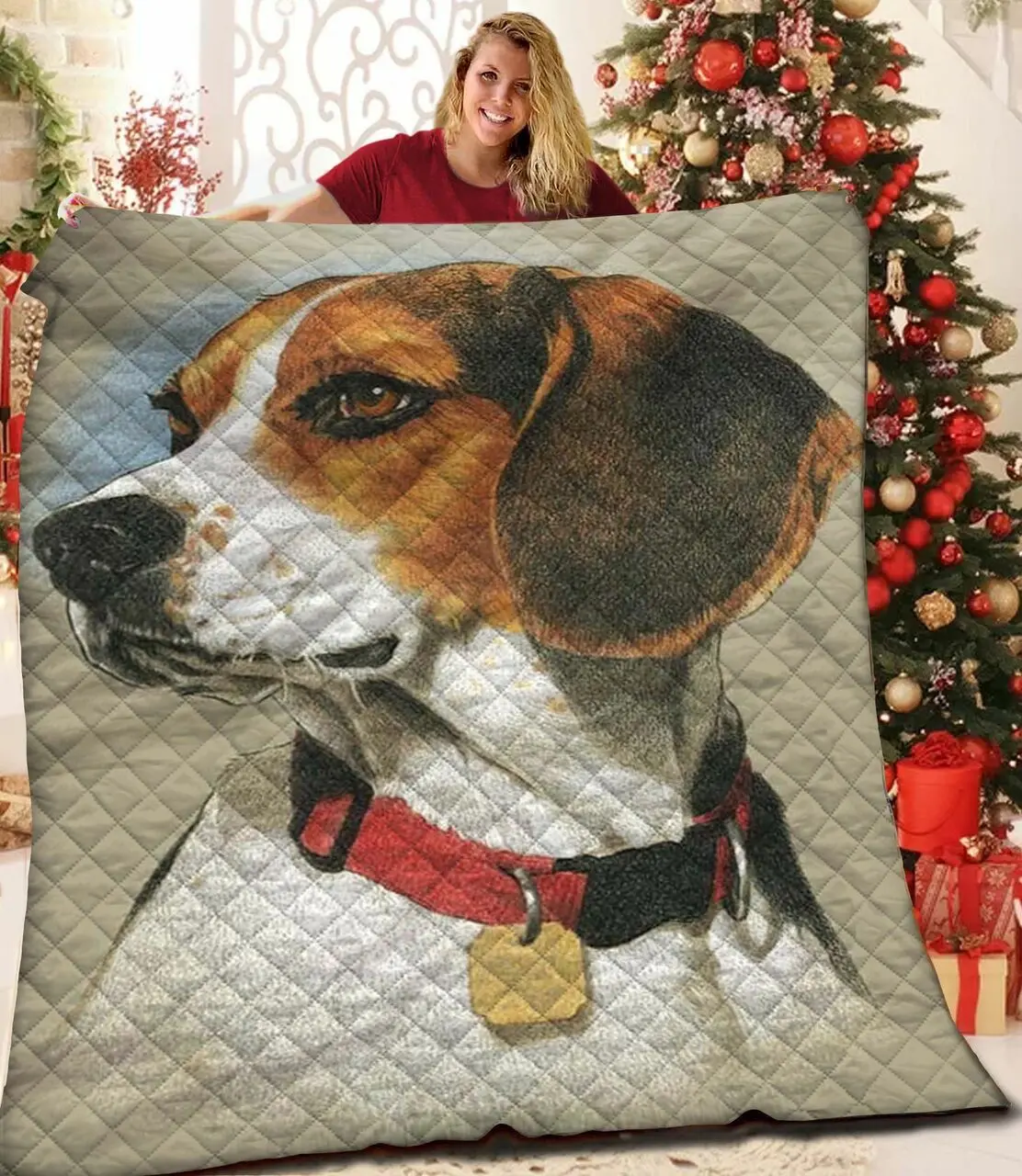 Beagle Jfj Quilt Ru and Home Decor