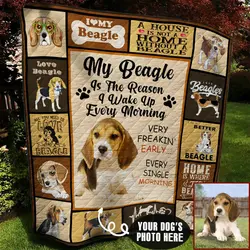 Beagle Photo Personalized Quilt Blanket Bbb300550Ht and Home Decor