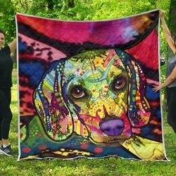 Beagle Premium Quilt - Dean Russo Art and Home Decor