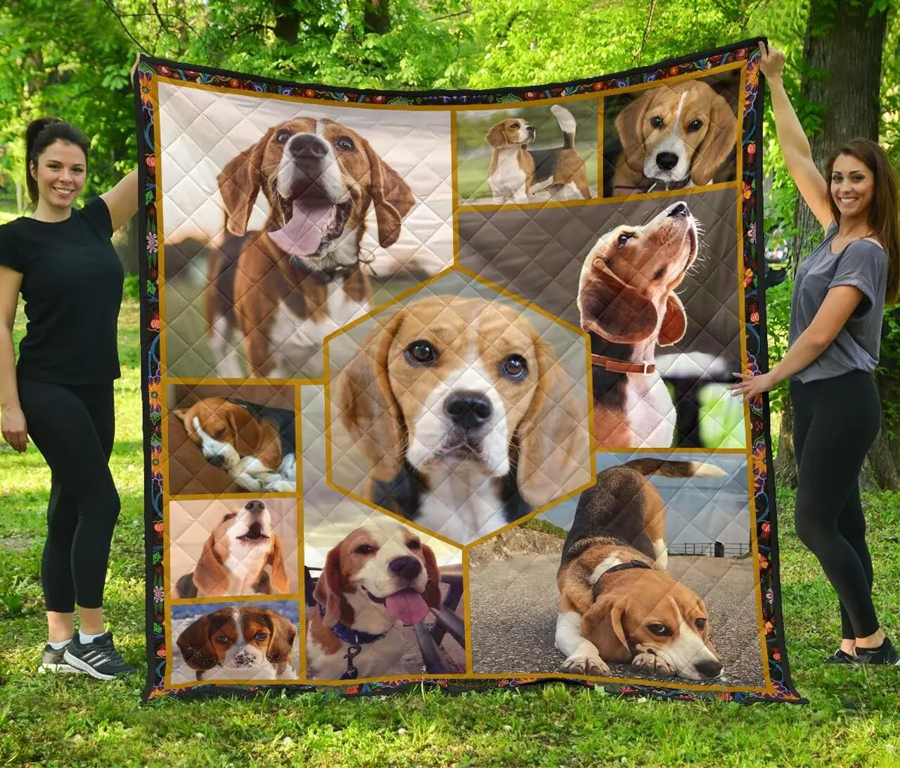Beagle Quilt Qt197Pa Quilt and Home Decor
