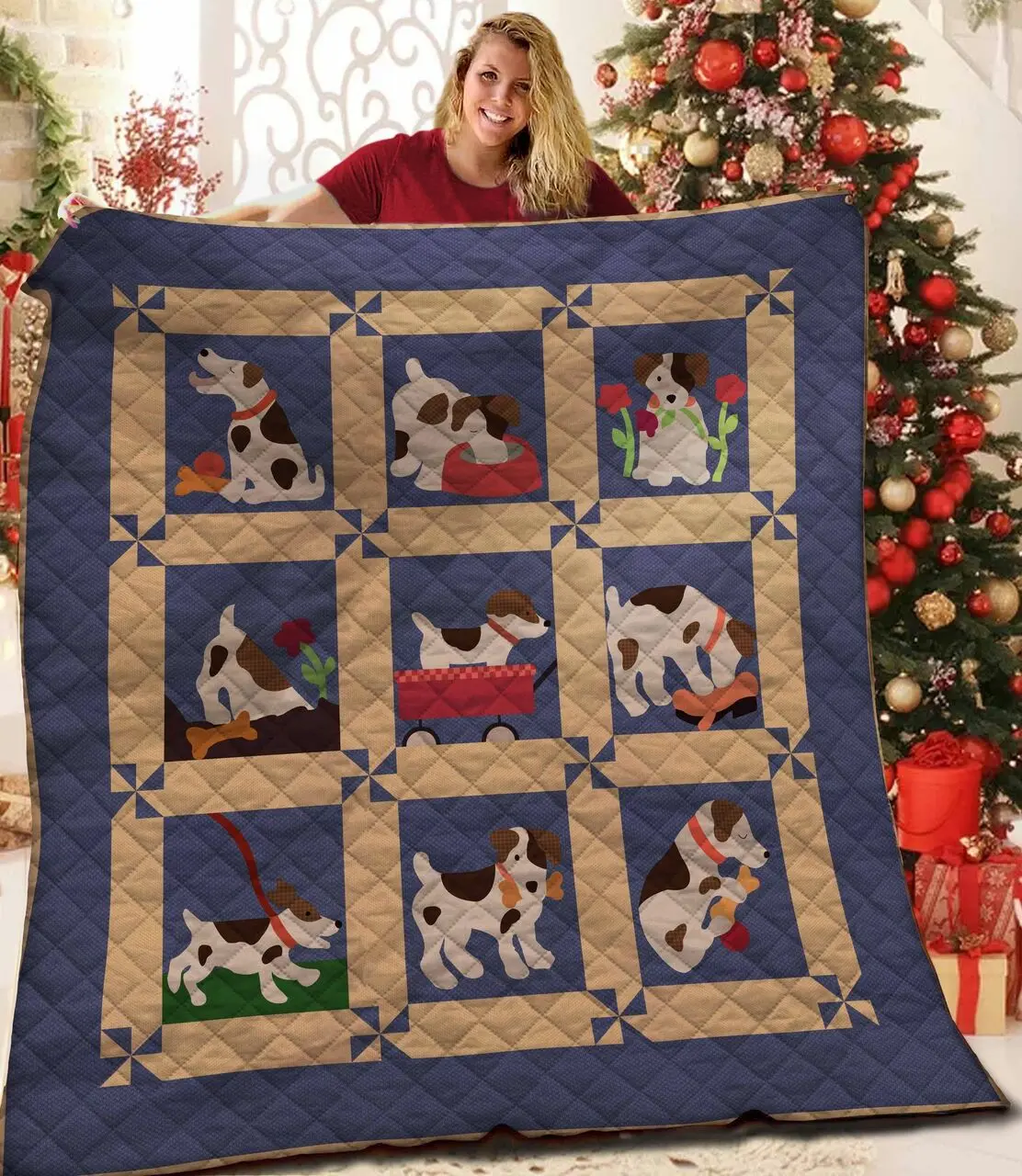 Beagles Jfj Quilt Kt and Home Decor