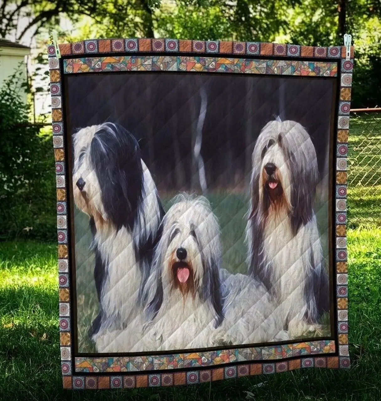 Bearded Collie Friend Cl10100046Mdq Quilt Blanket and Home Decor