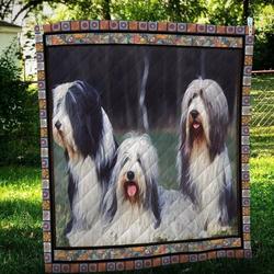 Bearded Collie Friend Cl10100046Mdq Quilt Blanket and Home Decor