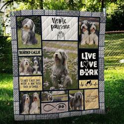 Bearded Collie Pawsome Cl10100047Mdq Quilt Blanket and Home Decor