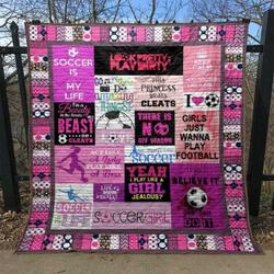 Beast In My Cleats Quilt Blanket No96  Quilt and Home Decor