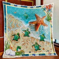 Beautiful Beach Quilt Blanket and Home Decor