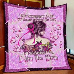 Beautiful Breast Cancer Quilt Blanket and Home Decor