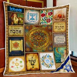 Beautiful Jewish Culture Quilt Blanket and Home Decor