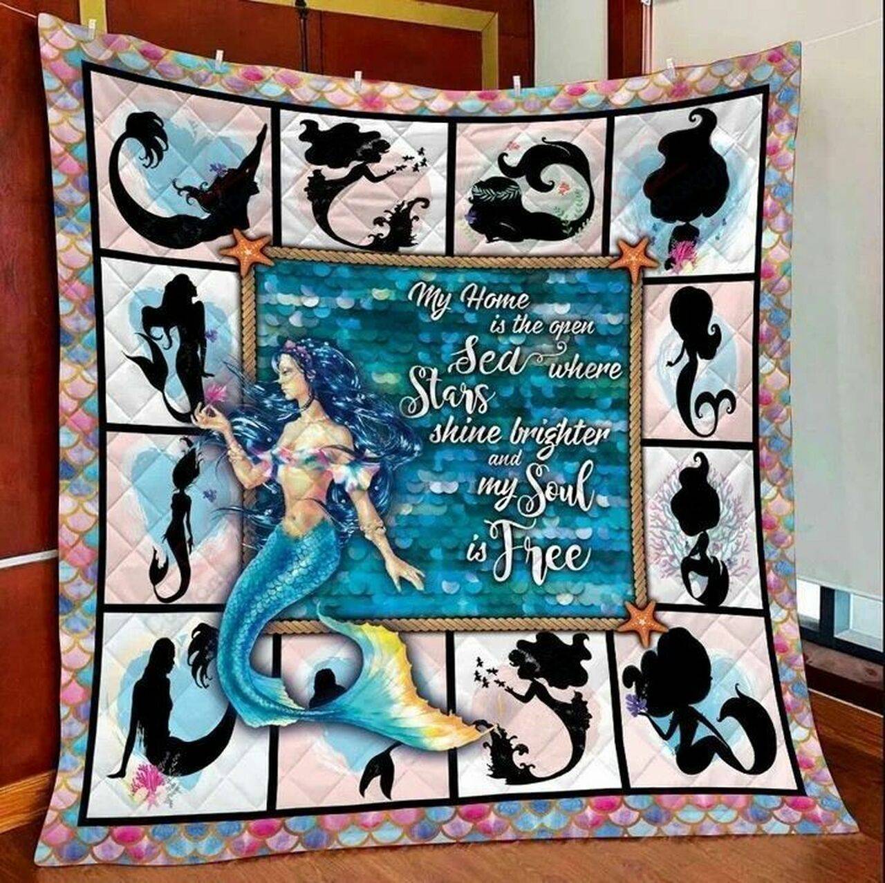 Beautiful Mermaid KL2409072CL Quilt Blanket and Home Decor