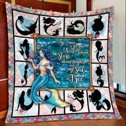 Beautiful Mermaid KL2409072CL Quilt Blanket and Home Decor