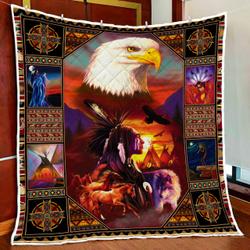 Beautiful Native American Inspired Quilt Blanket and Home Decor