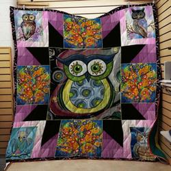 Beautiful Owl Quilt Blanket Ver 2 and Home Decor