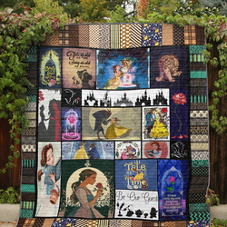 Beauty And The Beast Fabric Quilt Design By Exrain and Home Decor