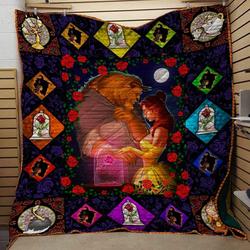 Beauty And The Beast Purple Quilt and Home Decor
