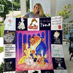 Beauty And The Beast Quilt Blanket For Fans Ver 17 2 and Home Decor