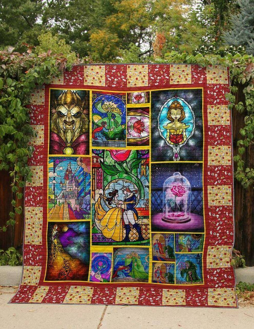 Beauty The Beast Fabric Quilt and Home Decor